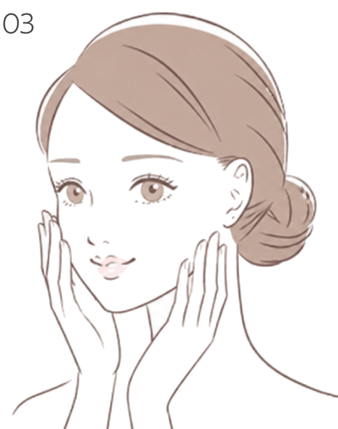ステップ03：塗り直しをしているイラスト